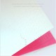 White cover - Hot pink inner sheet